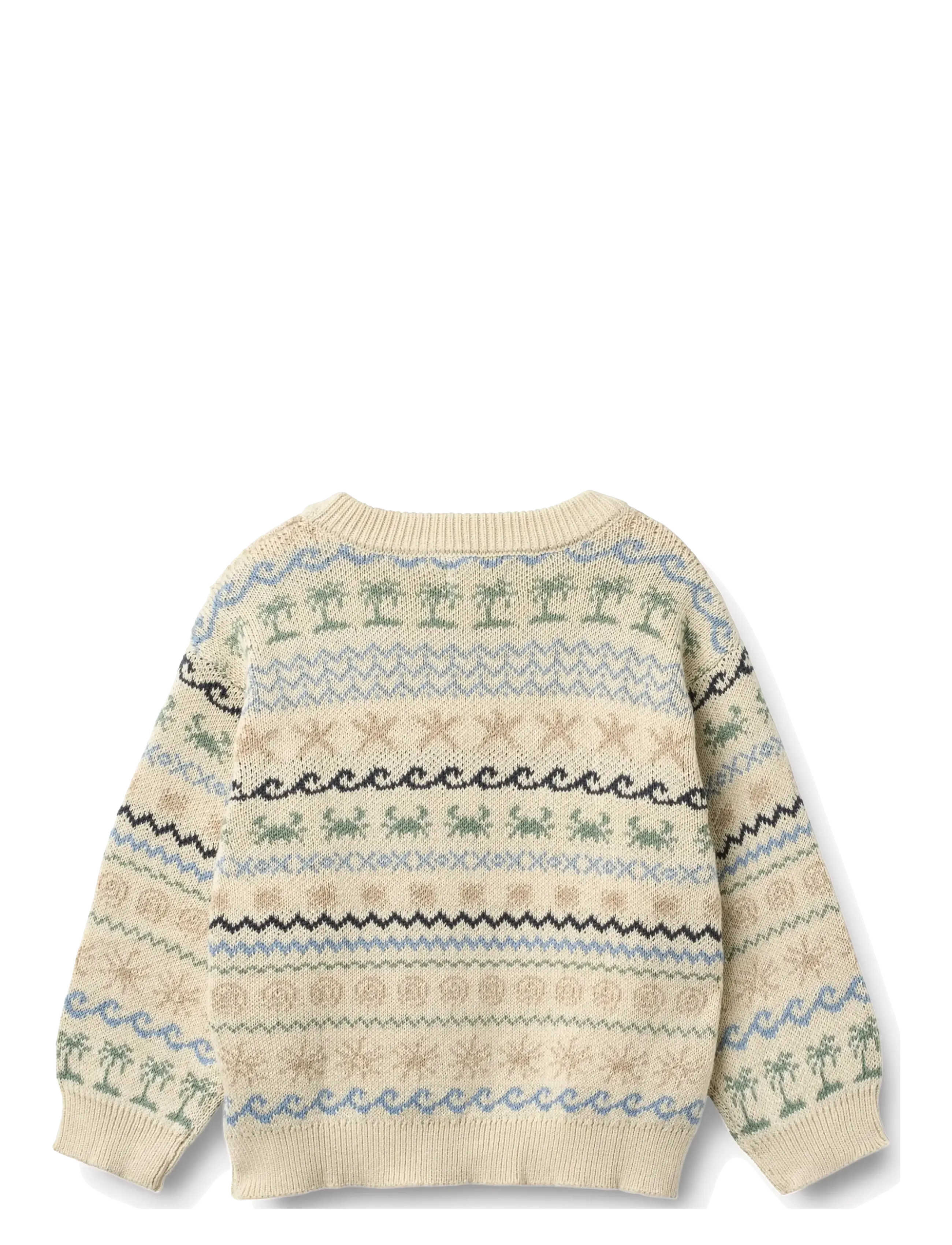 Wheat - Jacquard Pullover August - stickade tröjor - sandshell - 1