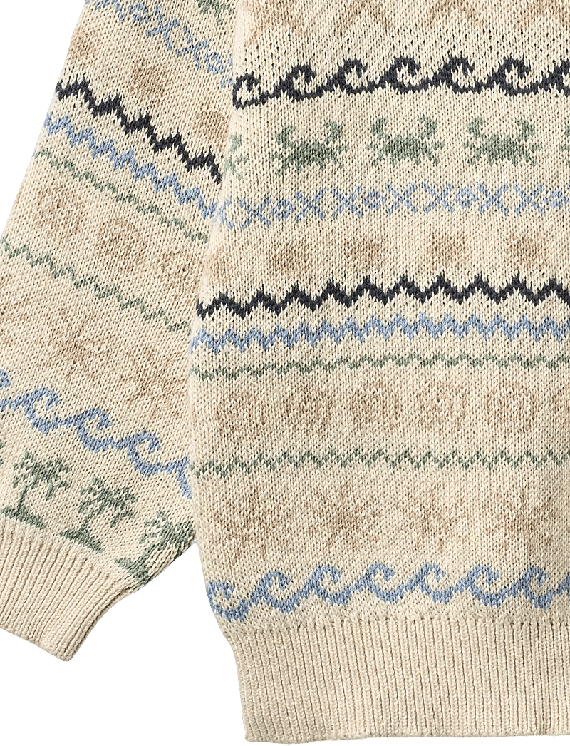 Wheat - Jacquard Pullover August - jumpers - sandshell - 2