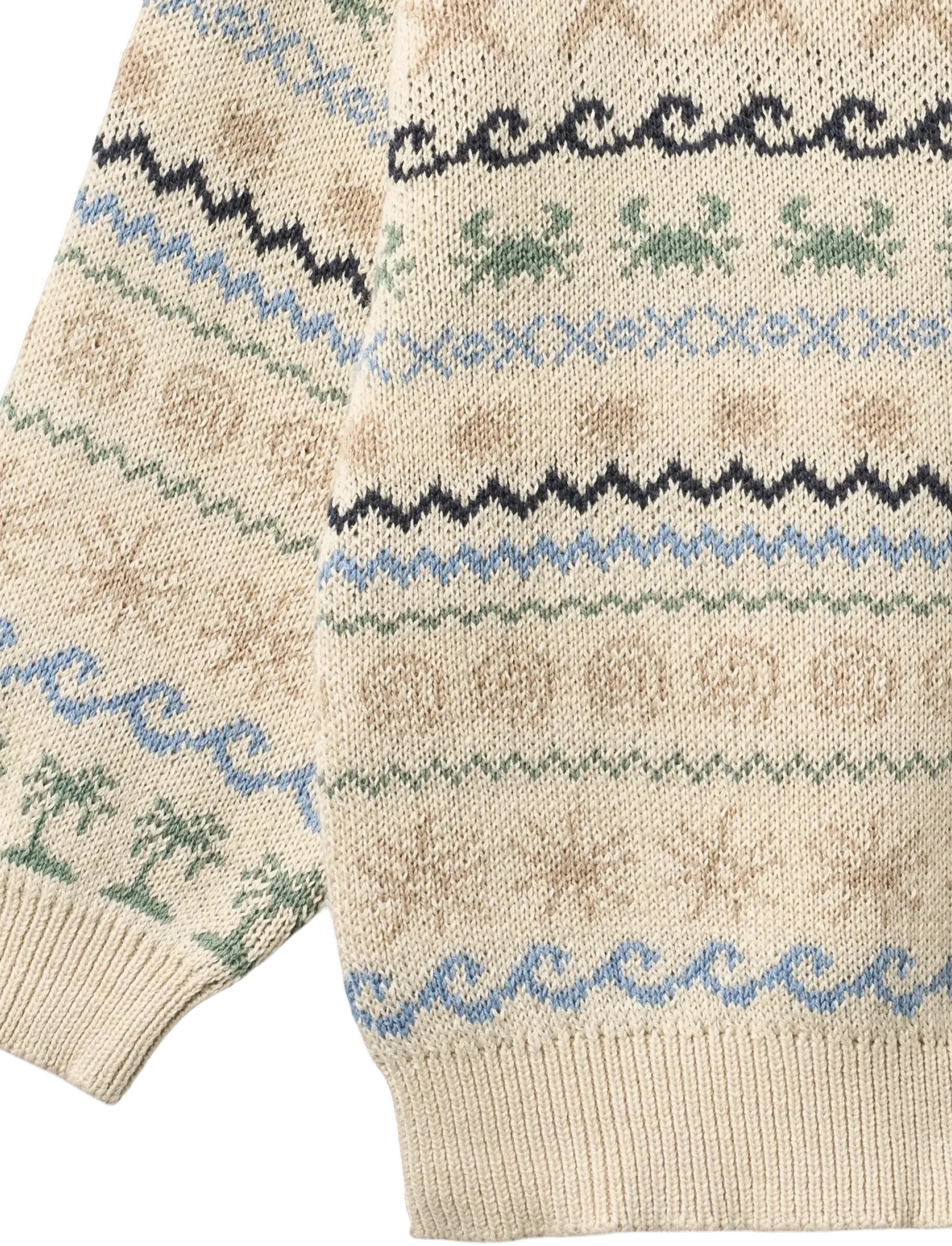 Wheat - Jacquard Pullover August - stickade tröjor - sandshell - 2