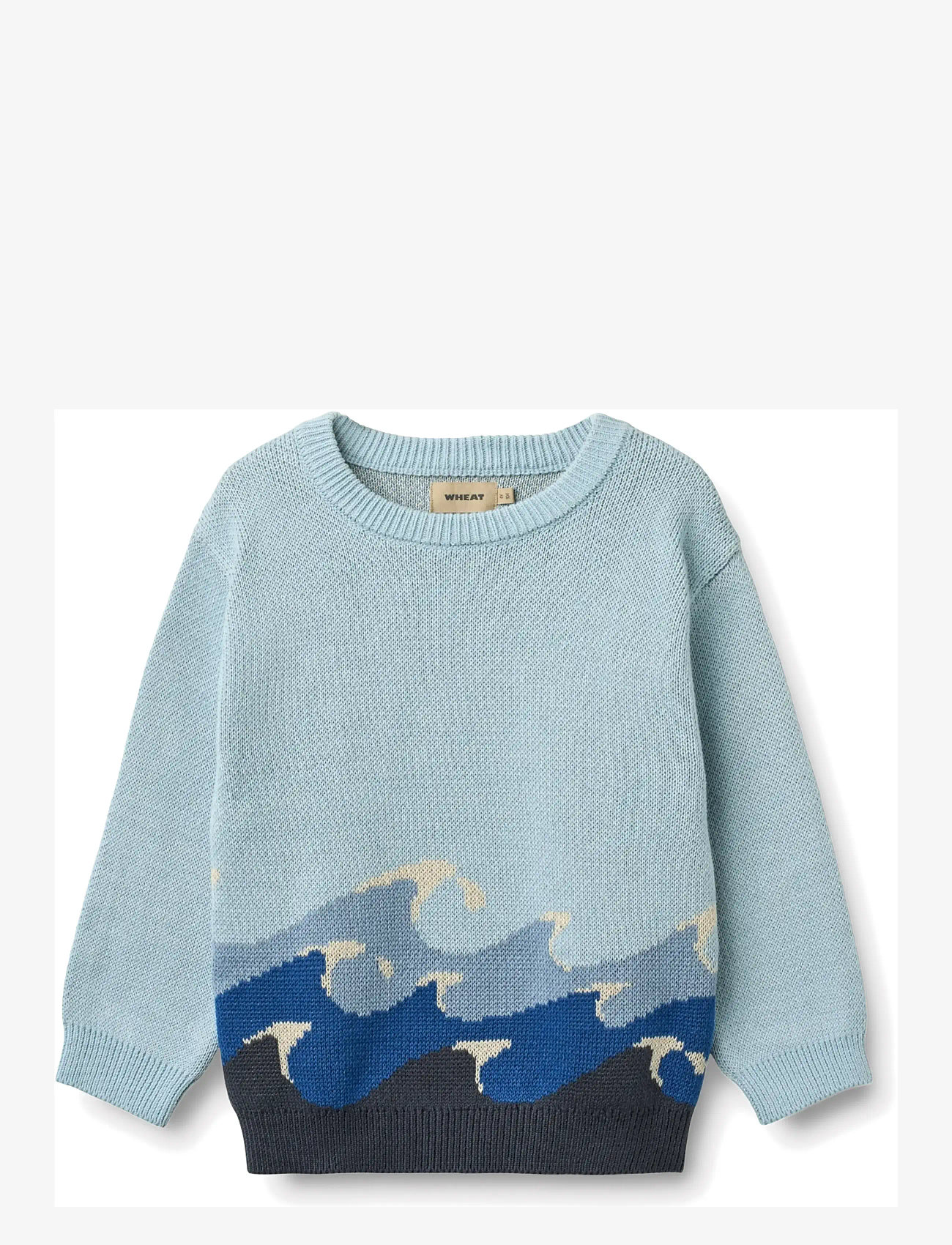 Wheat - Jacquard Pullover Knud - džemprid - summer sky - 1