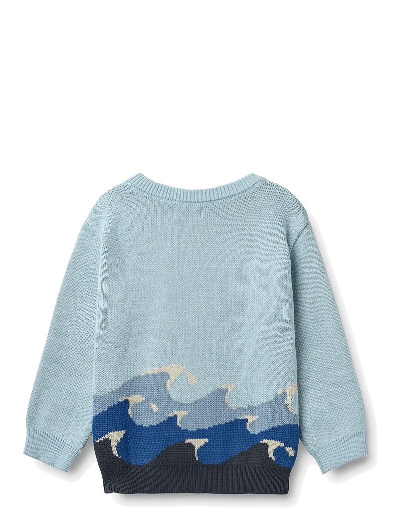Wheat - Jacquard Pullover Knud - trøjer - summer sky - 2