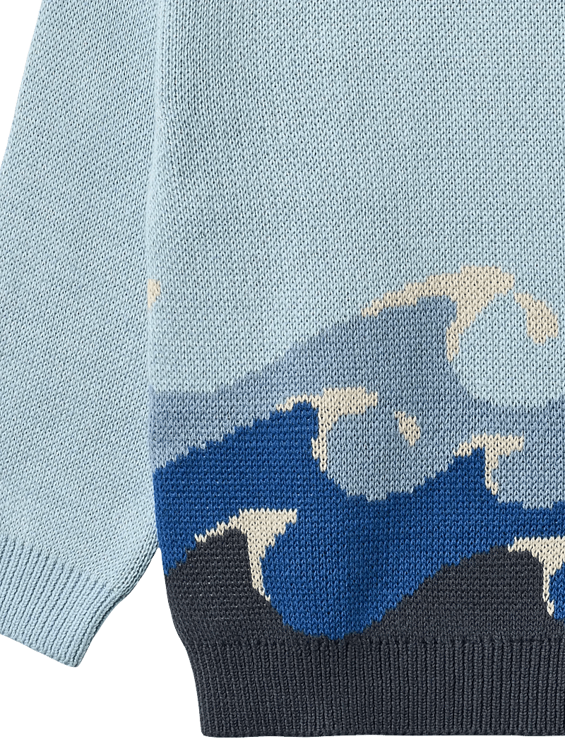 Wheat - Jacquard Pullover Knud - trøjer - summer sky - 3