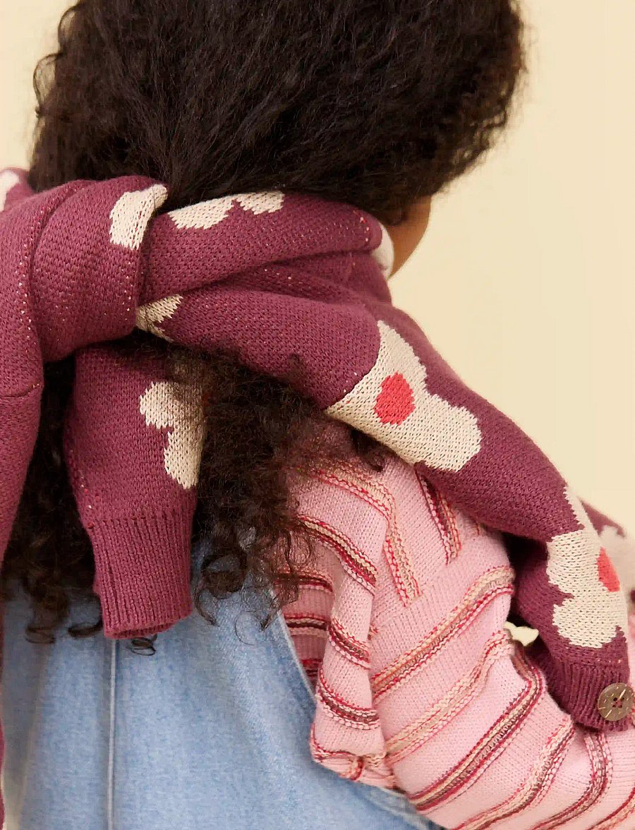 Wheat - Jacquard Pullover Harlow - pullover - berry cream stripe - 4