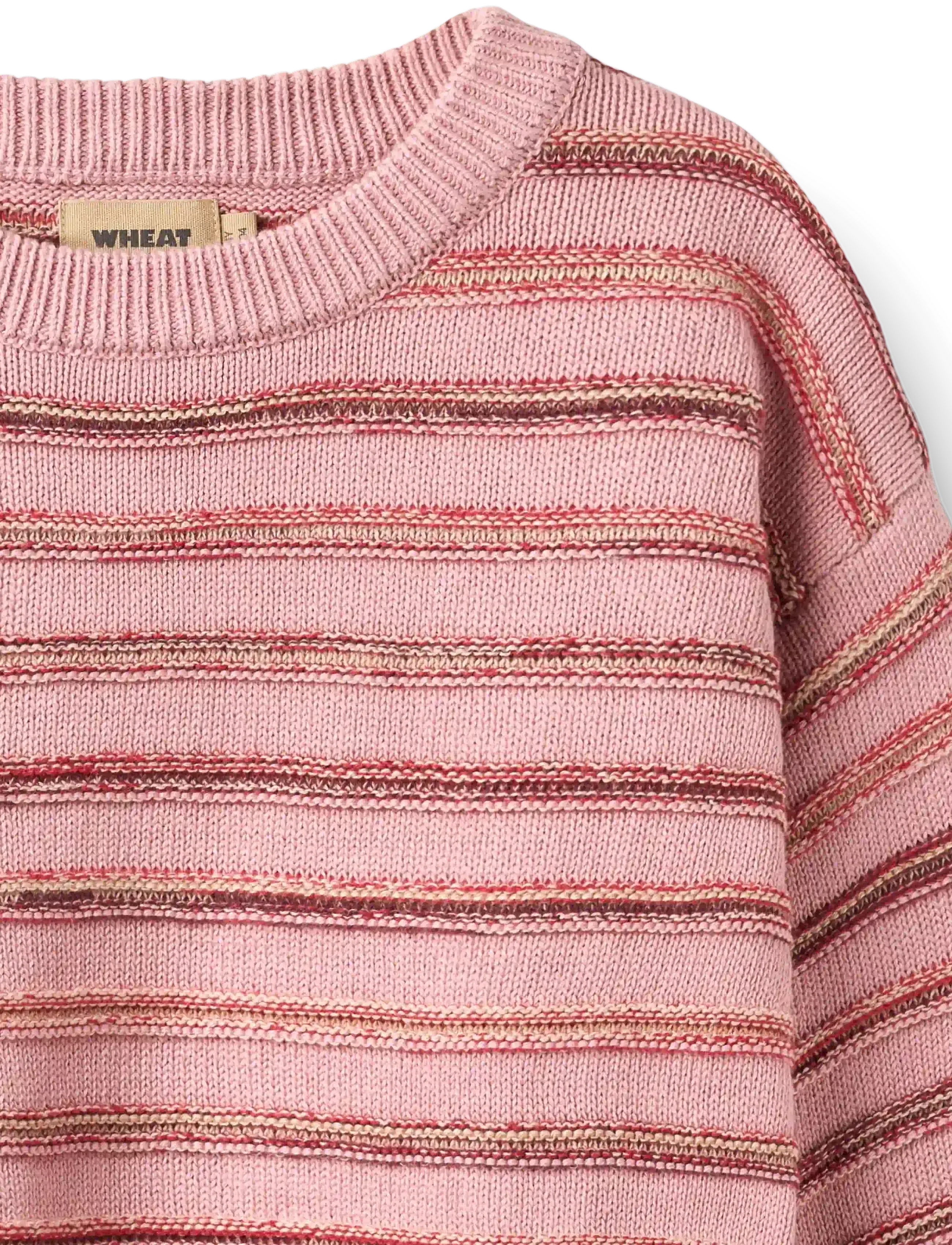 Wheat - Jacquard Pullover Harlow - pullover - berry cream stripe - 5