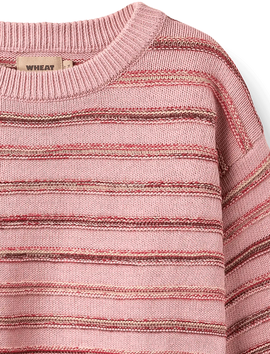 Wheat - Jacquard Pullover Harlow - pullover - berry cream stripe - 5
