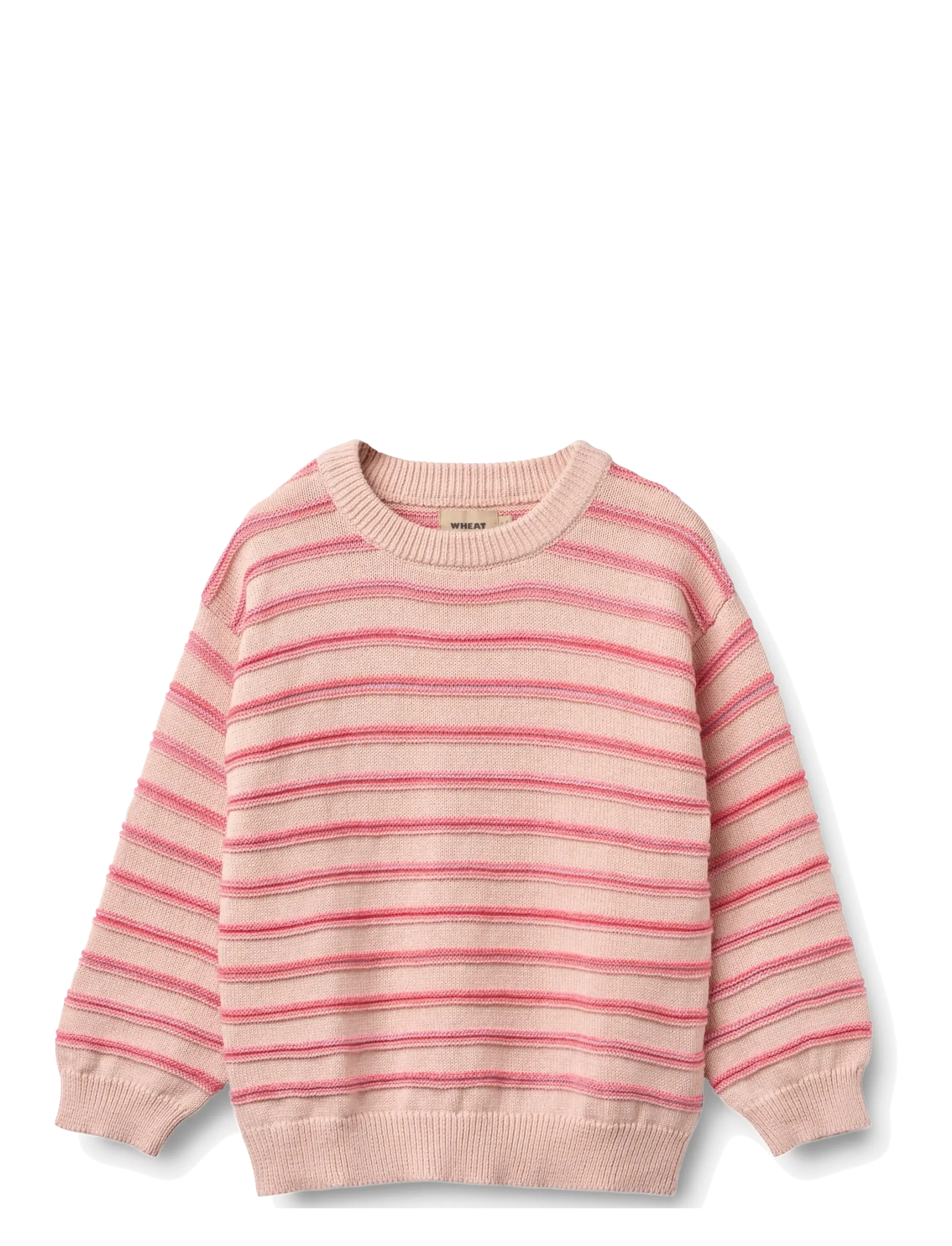 Wheat Jacquard Pullover Harlow - Stickade tröjor - POWDER STRIPE / pink/rose