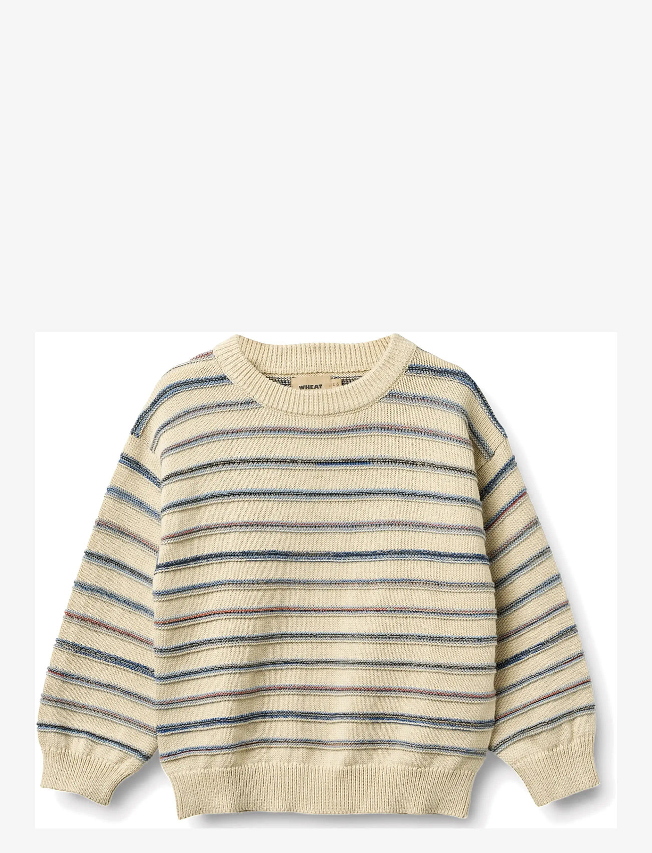 Wheat - Jacquard Pullover Harlow - jumpers - sandshell stripe - 1