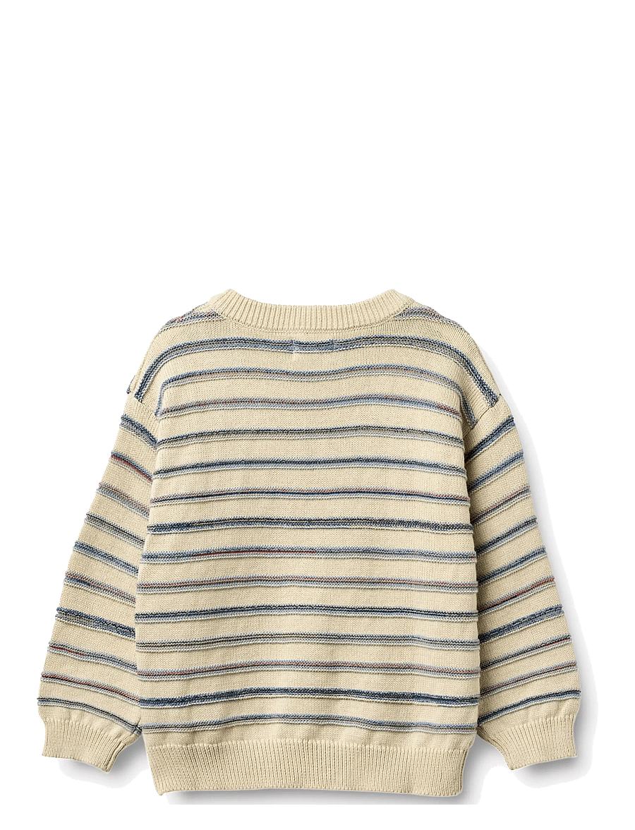 Wheat - Jacquard Pullover Harlow - pulls - sandshell stripe - 2
