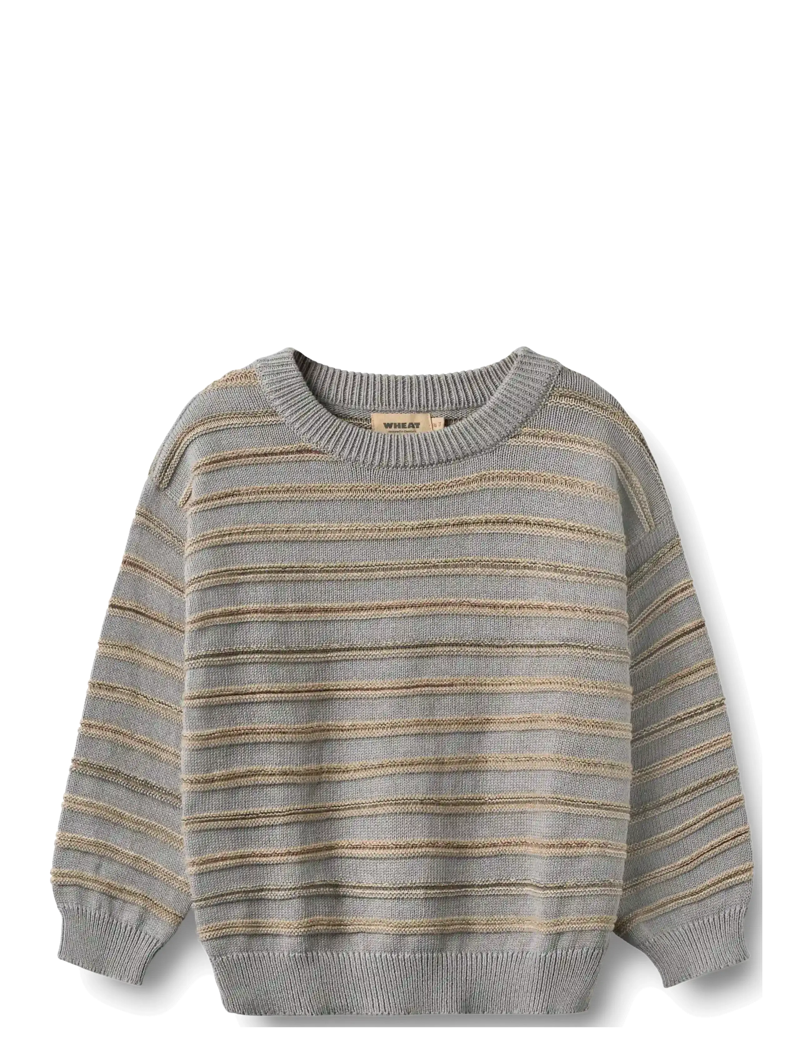 Wheat Jacquard Pullover Harlow - Stickade tröjor - SLIGHTLY BLUE STRIPE / blue