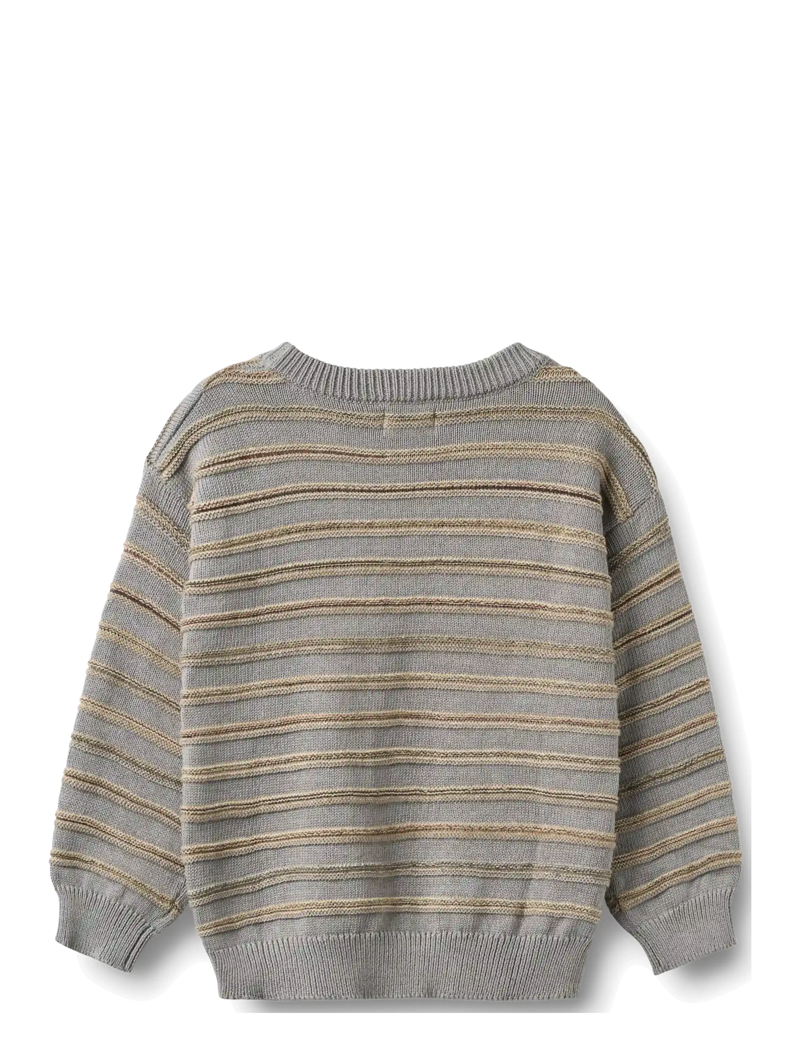 Wheat - Jacquard Pullover Harlow - stickade tröjor - slightly blue stripe - 1