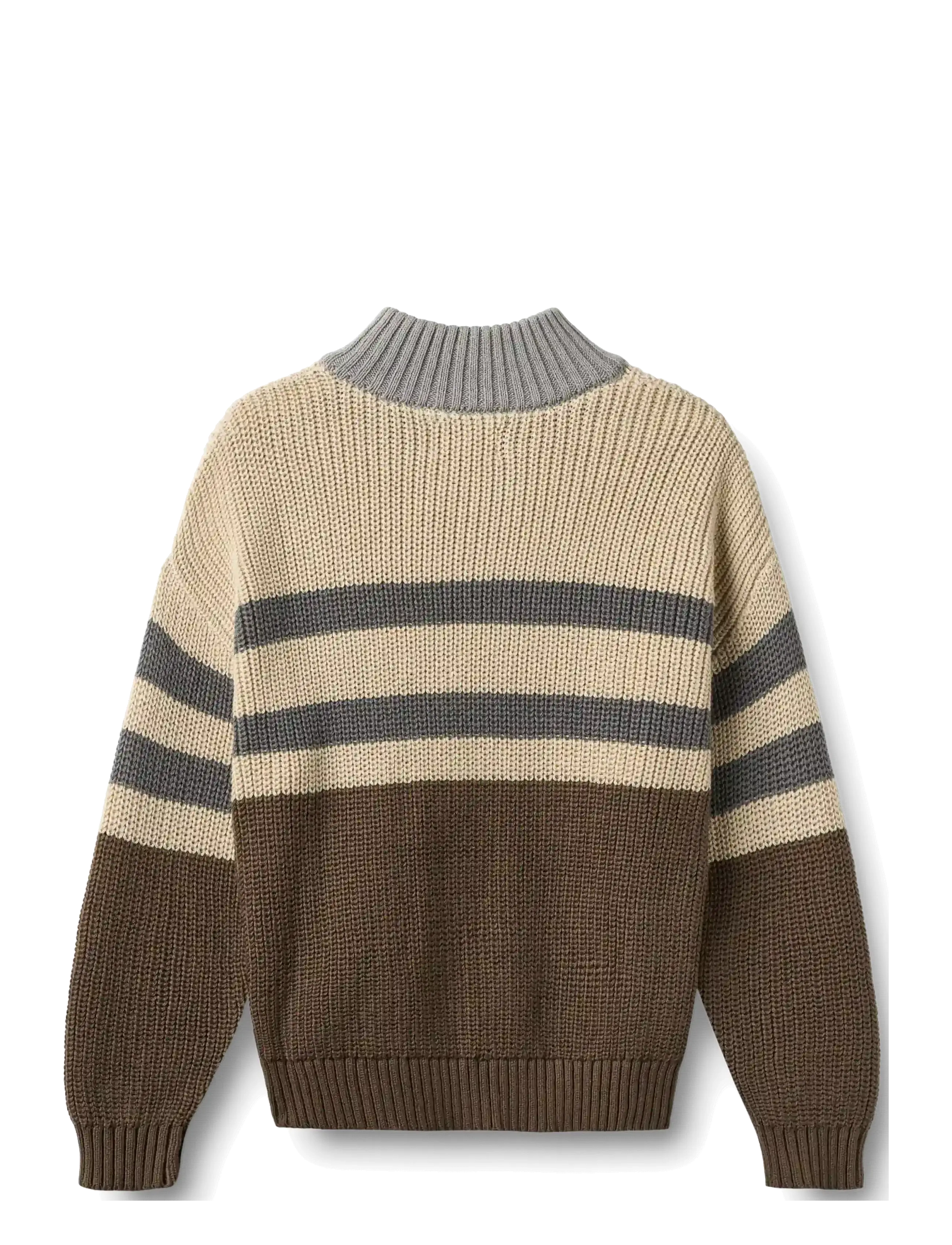 Wheat - Half zip Jumper L/S Simo - stickade tröjor - dry wood - 1