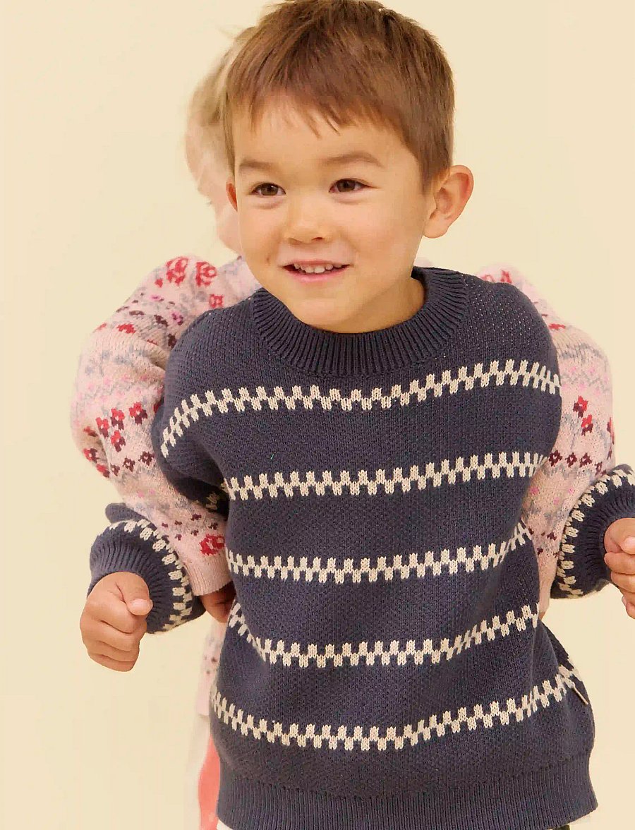 Wheat - Jacquard Pullover Harlow - jumpers - greyblue - 0