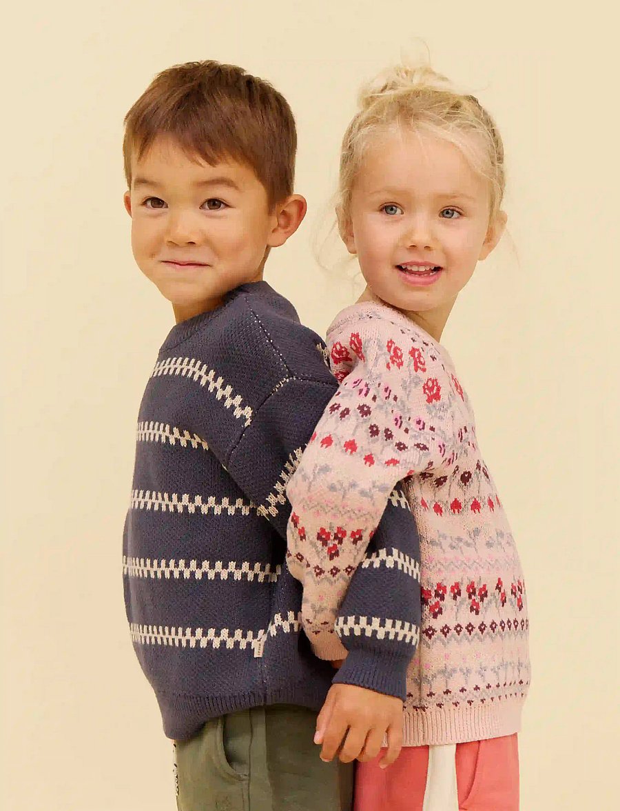 Wheat - Jacquard Pullover Harlow - greyblue - 3