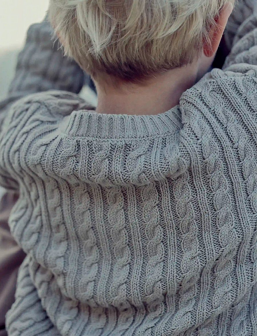 Wheat - Knit Pullover L/S Oliver - gravel - 0