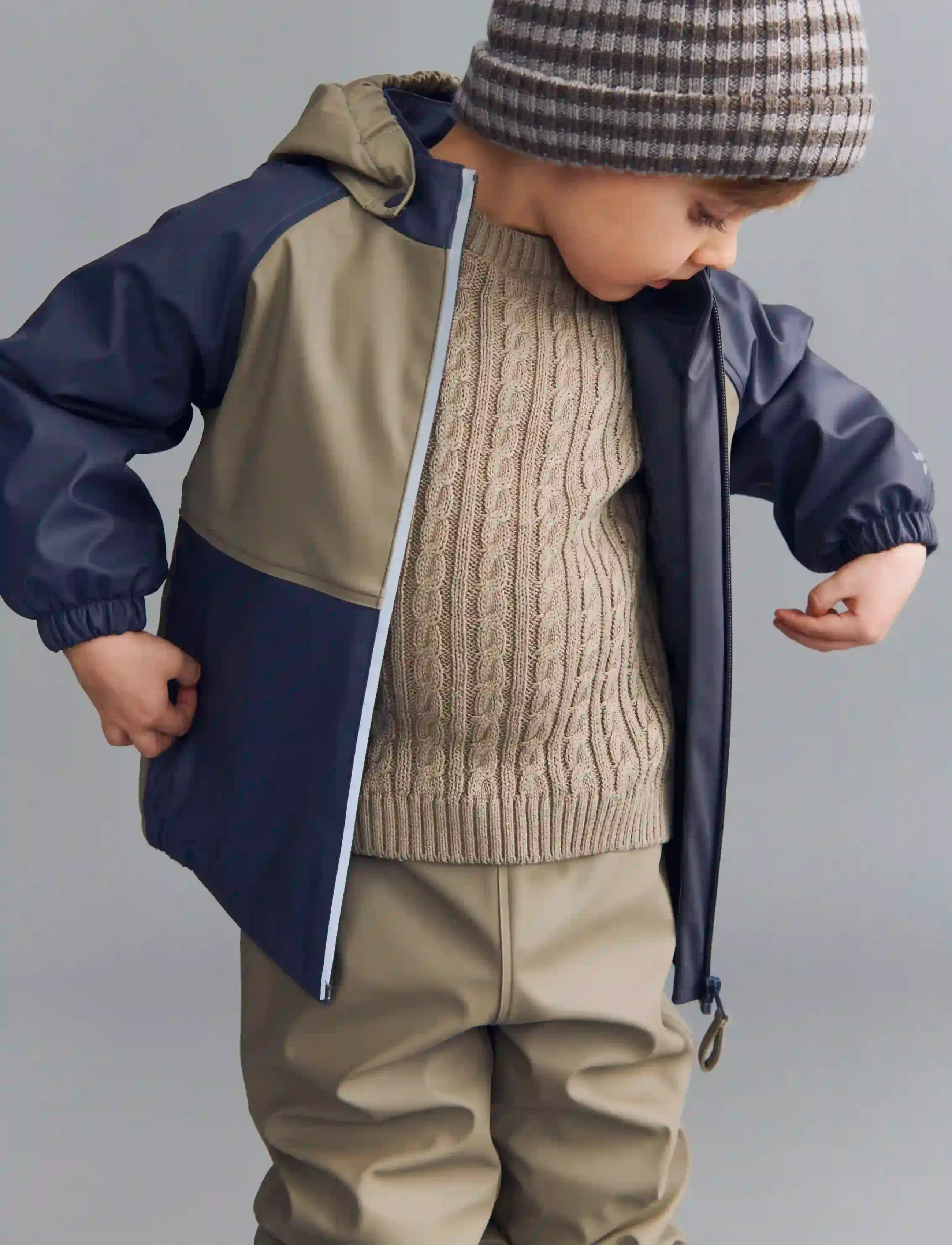 Wheat - Knit Pullover L/S Oliver - gravel - 3