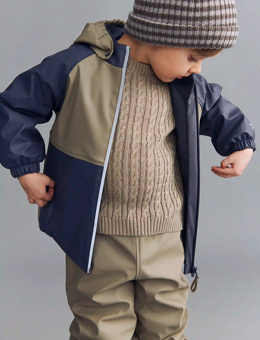 Wheat - Knit Pullover L/S Oliver - gravel - 3