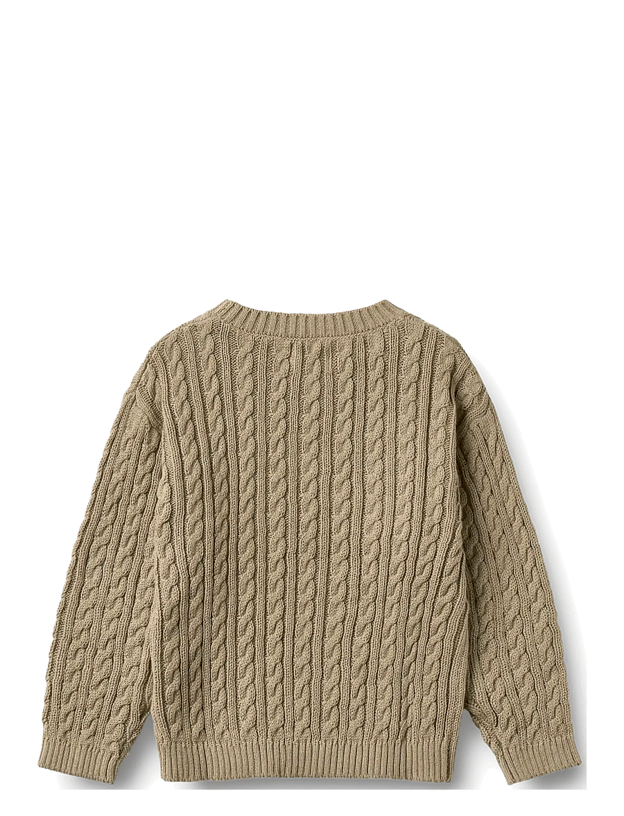 Wheat - Knit Pullover L/S Oliver - gravel - 2