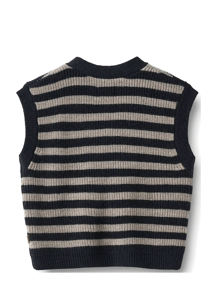 Wheat - Knit Vest Pete - westen - navy stripe - 1