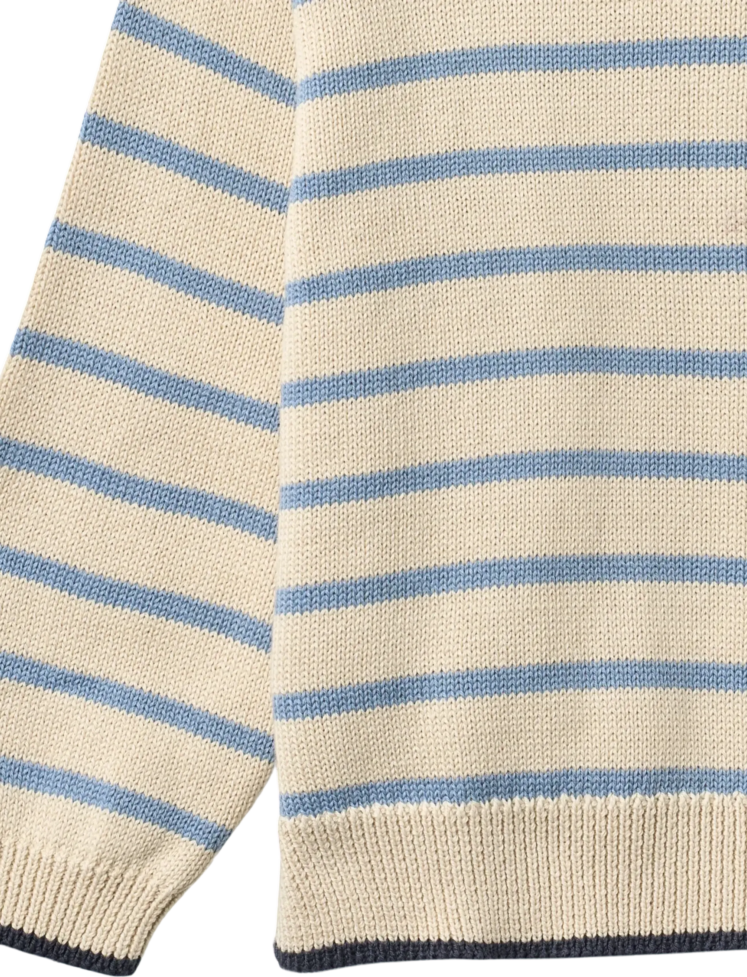 Wheat - Knit Pullover Morgan - pullover - faded denim stripe - 2