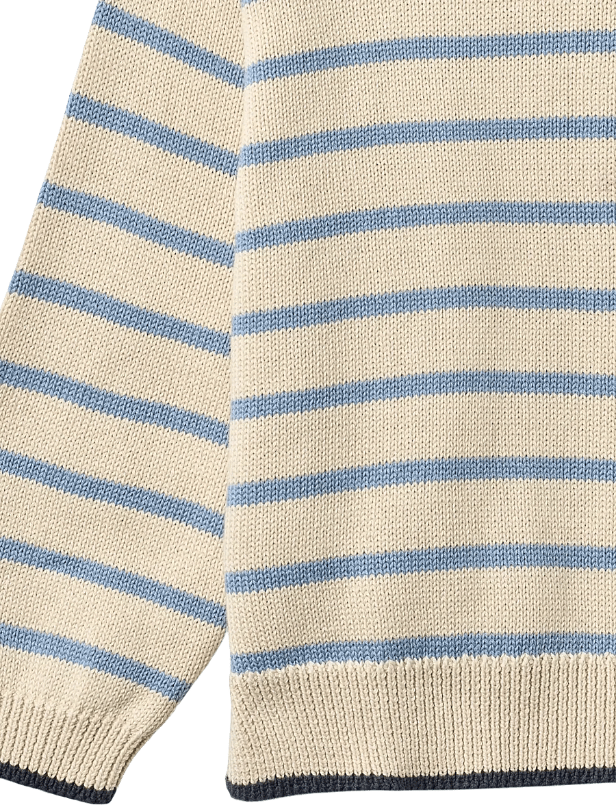 Wheat - Knit Pullover Morgan - pullover - faded denim stripe - 2