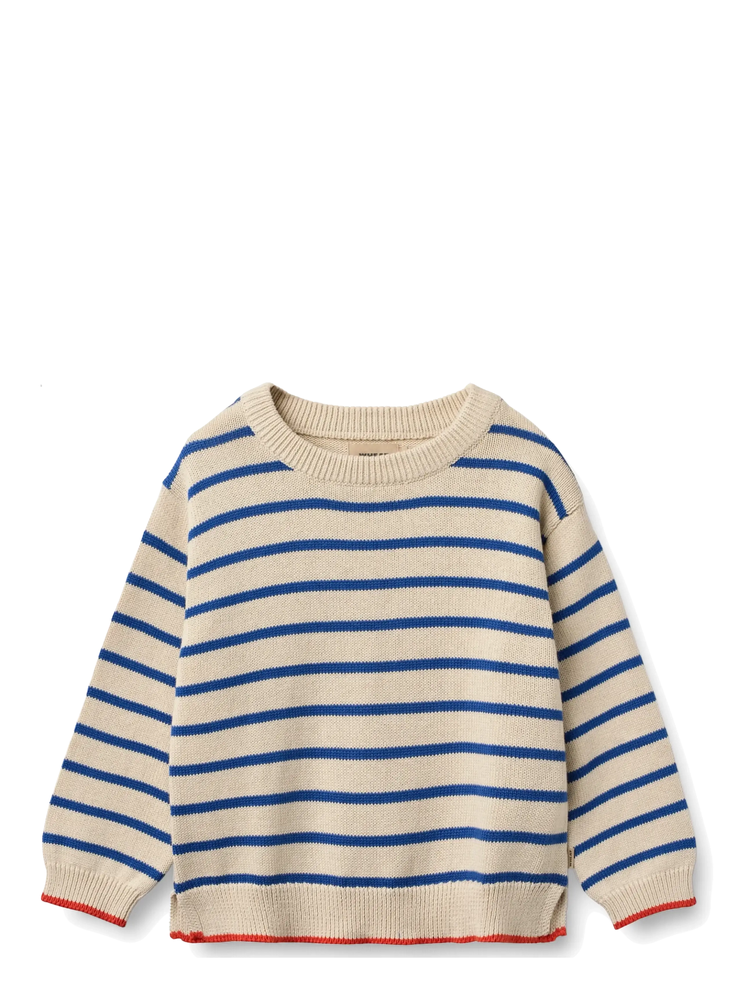 Wheat Knit Pullover Morgan - Överdelar - TRUE BLUE STRIPE / beige