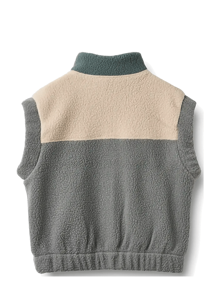 Wheat - Fleece Gilet Ask - shop efter alder - flint - 1