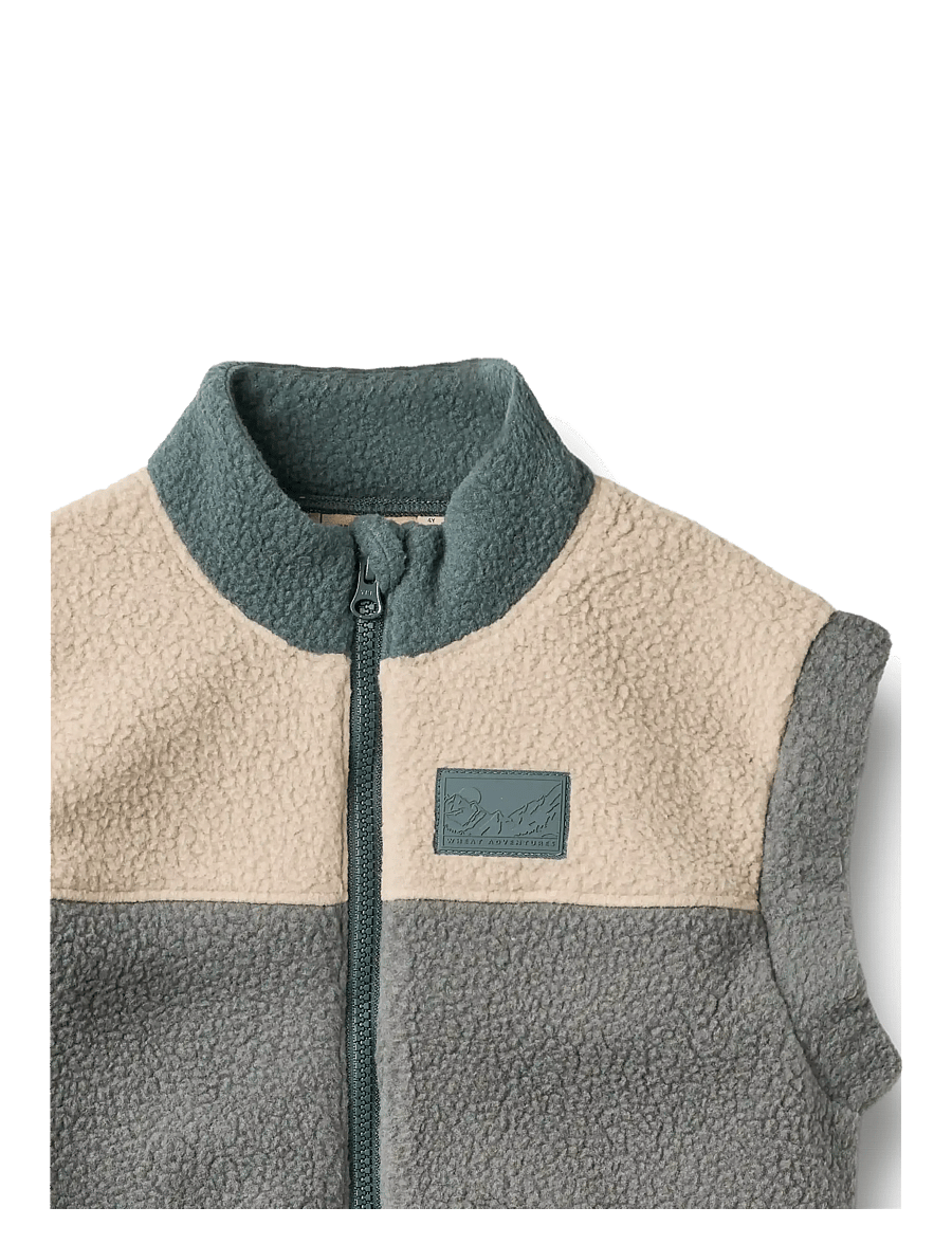 Wheat - Fleece Gilet Ask - shop efter alder - flint - 2