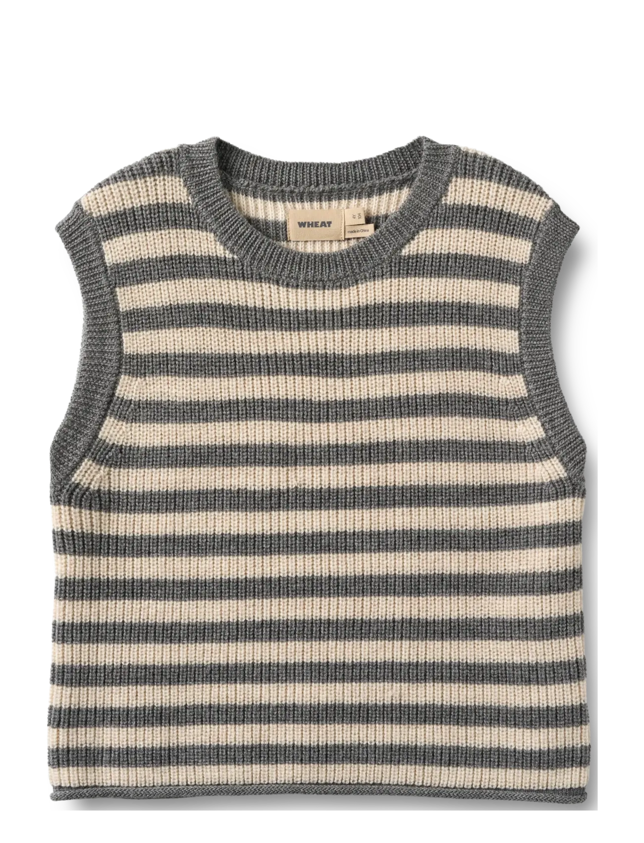 Knit Vest Ruby - GREY STRIPE