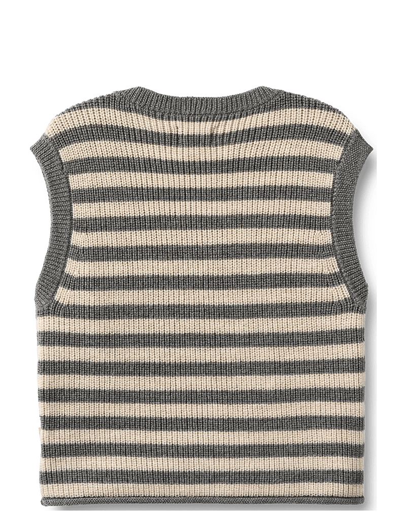 Wheat - Knit Vest Ruby - westen - grey stripe - 1