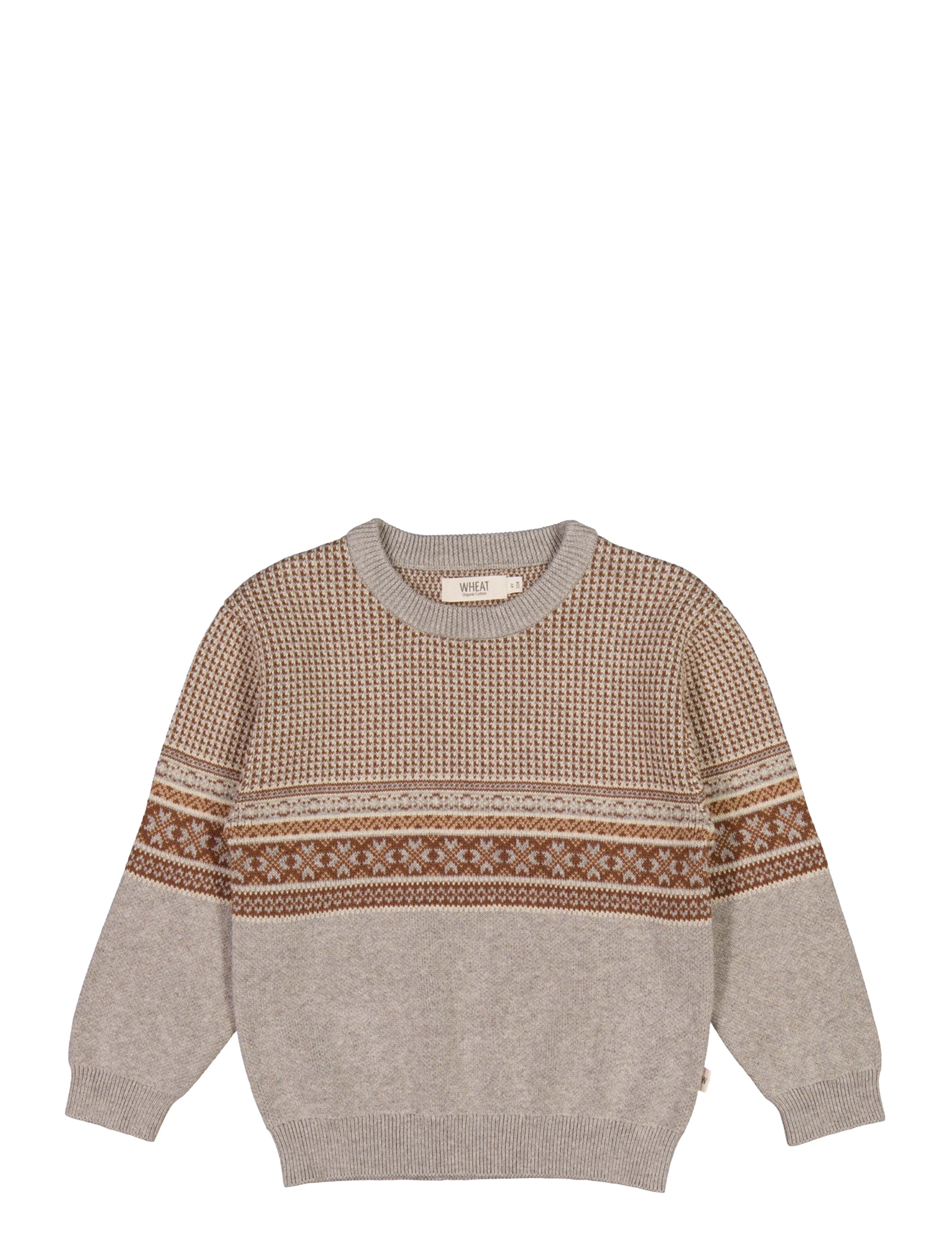 Jacquard Pullover Elias - WARM GREY MELANGE
