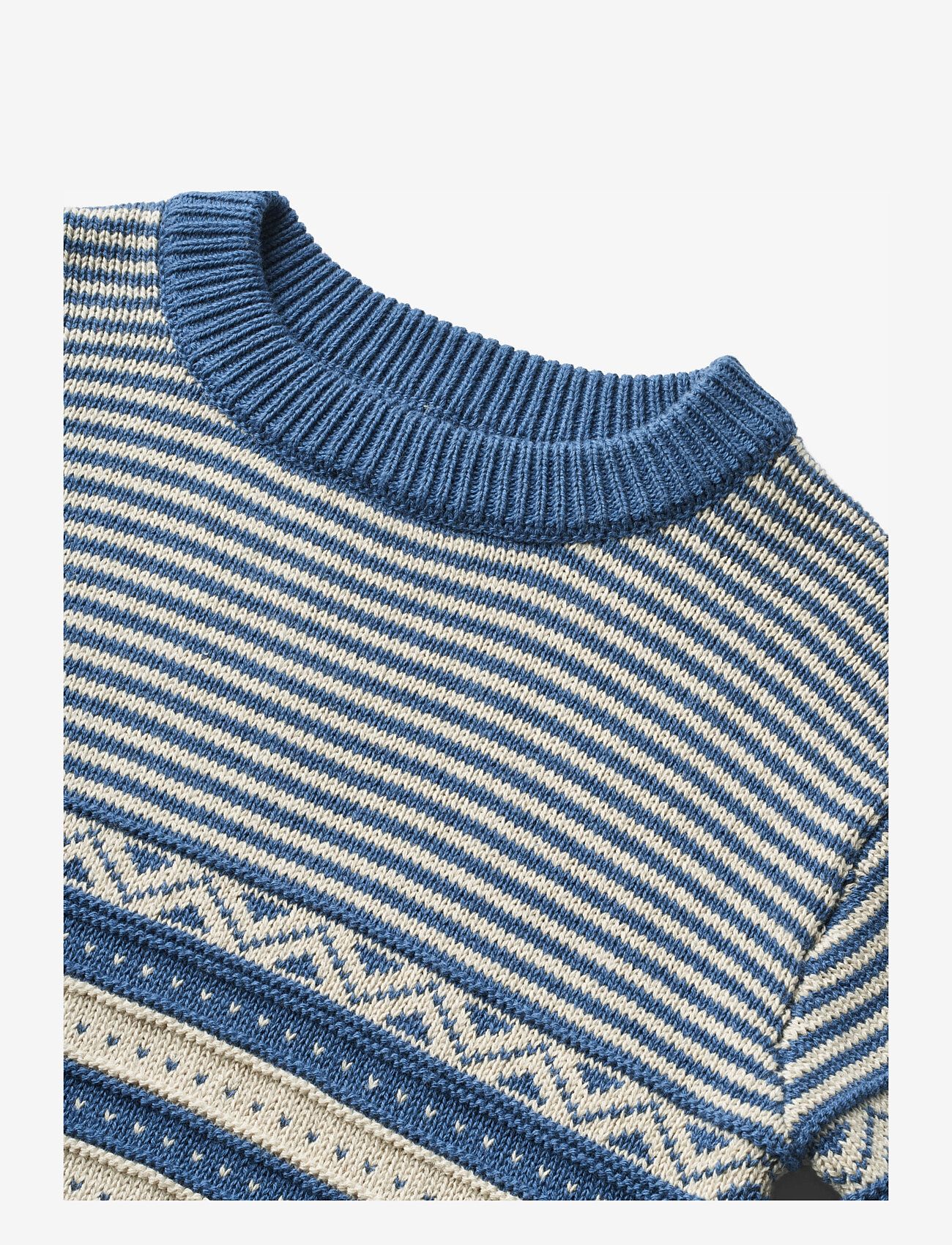 Wheat - Knit Pullover Janus - deep ocean - 2