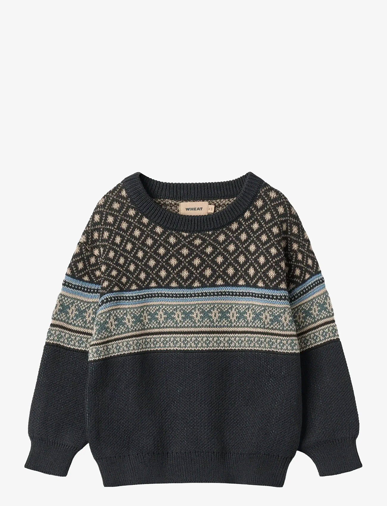 Wheat - Jacquard Pullover Julius - sügisesed riided - navy - 0