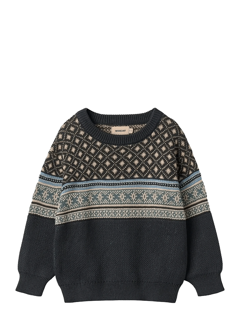 Wheat - Jacquard Pullover Julius - džemprid - navy - 0