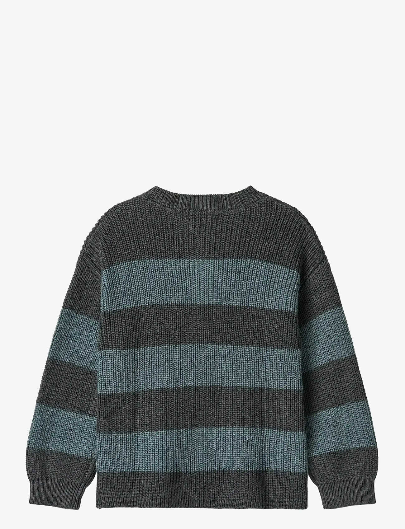 Wheat - Knit Cardigan Noor - cardigans - stormy weather stripe - 1