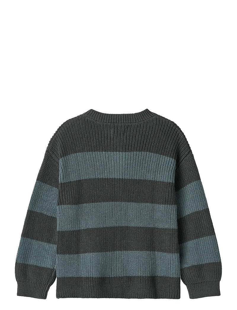 Wheat - Knit Cardigan Noor - cardigans - stormy weather stripe - 1