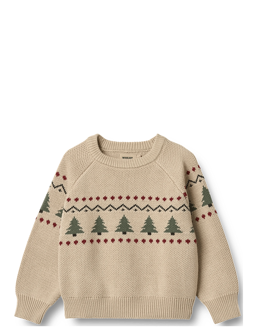 Wheat - Jacquard Pullover Balou - trøjer - warm sand - 0