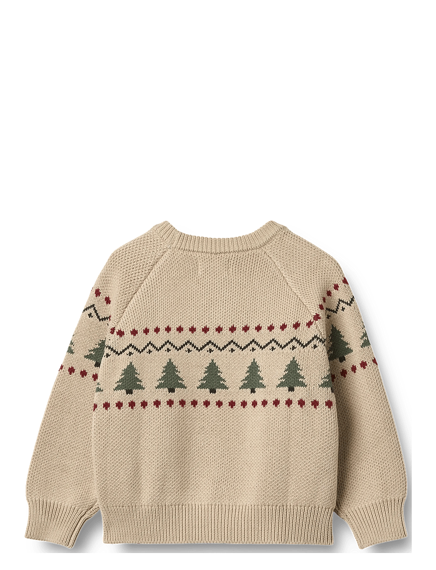 Wheat - Jacquard Pullover Balou - trøjer - warm sand - 1