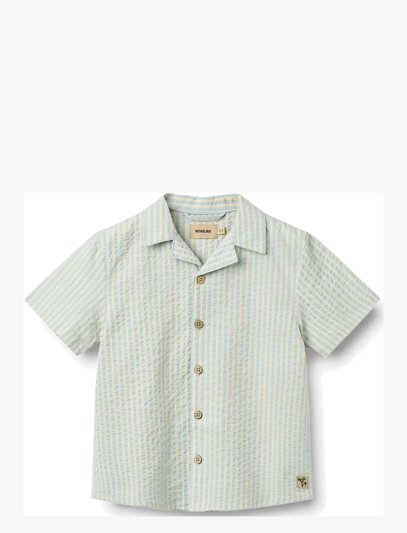 Wheat - Shirt S/S Anker - short-sleeved shirts - summer sky stripe - 1