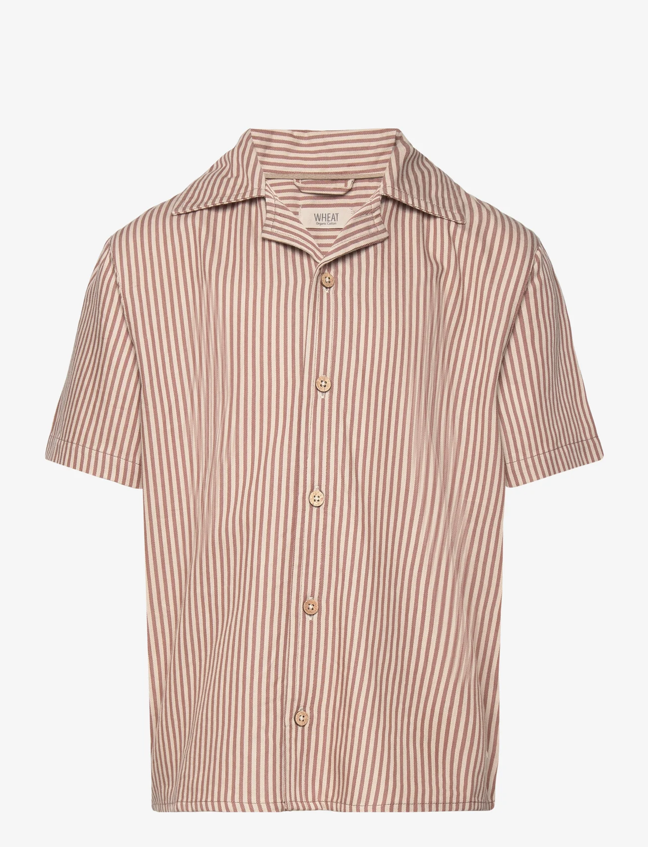 Wheat - Shirt Anker SS - kortermede skjorter - vintage stripe - 0
