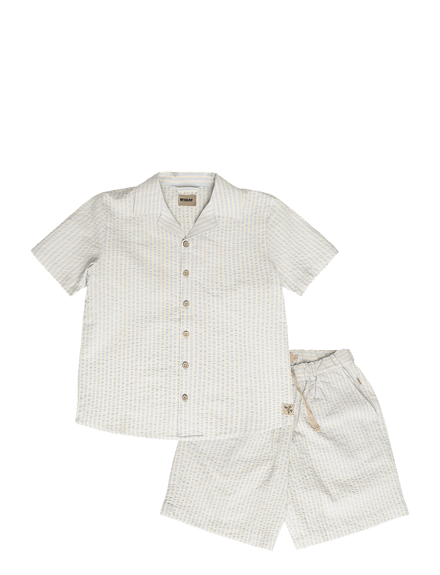 Wheat - Set Shirt S/S & Shorts Anker - summer sky stripe - 0