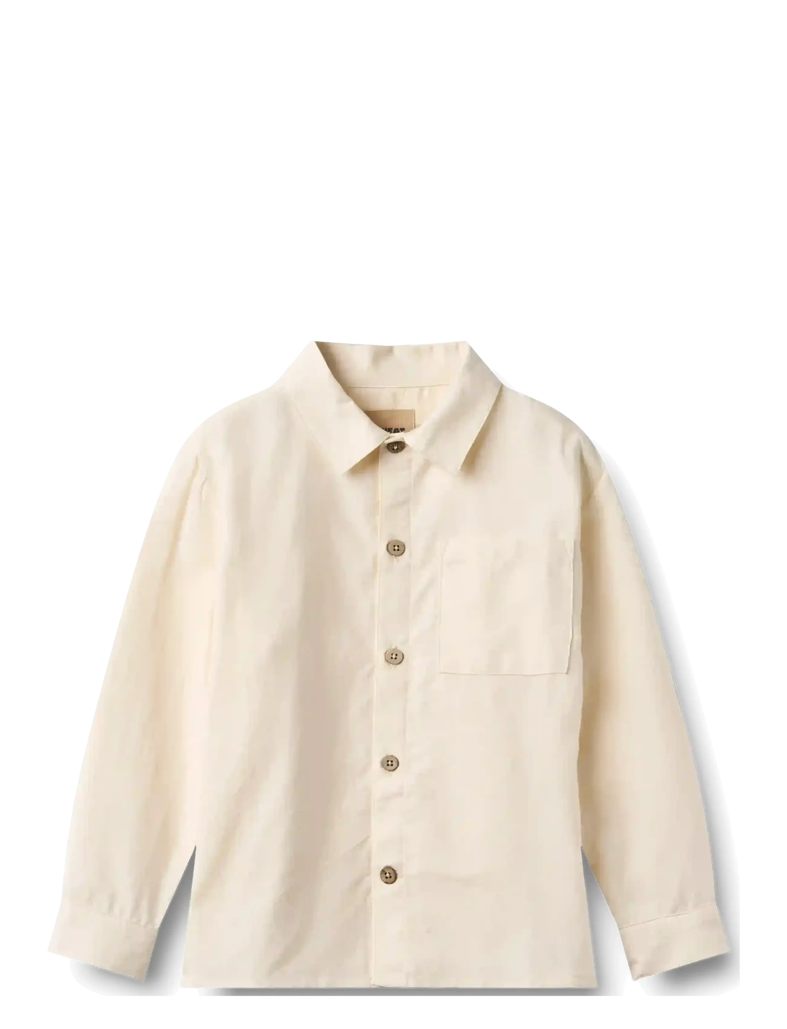 Wheat Shirt L/S Oscar - Hemden - EGGSHELL / cream