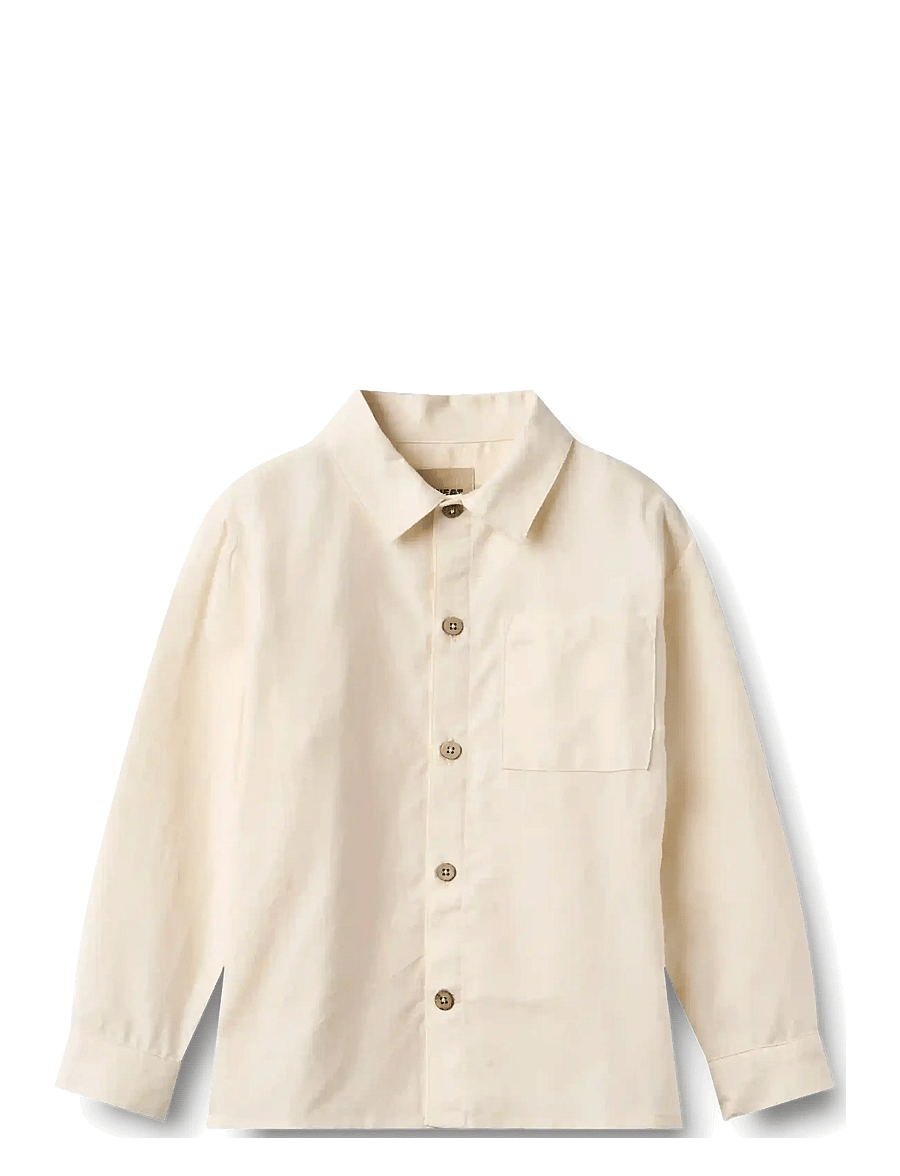 Wheat - Shirt L/S Oscar - langärmlige hemden - eggshell - 0