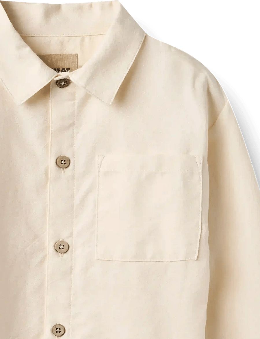 Wheat - Shirt L/S Oscar - langärmlige hemden - eggshell - 2