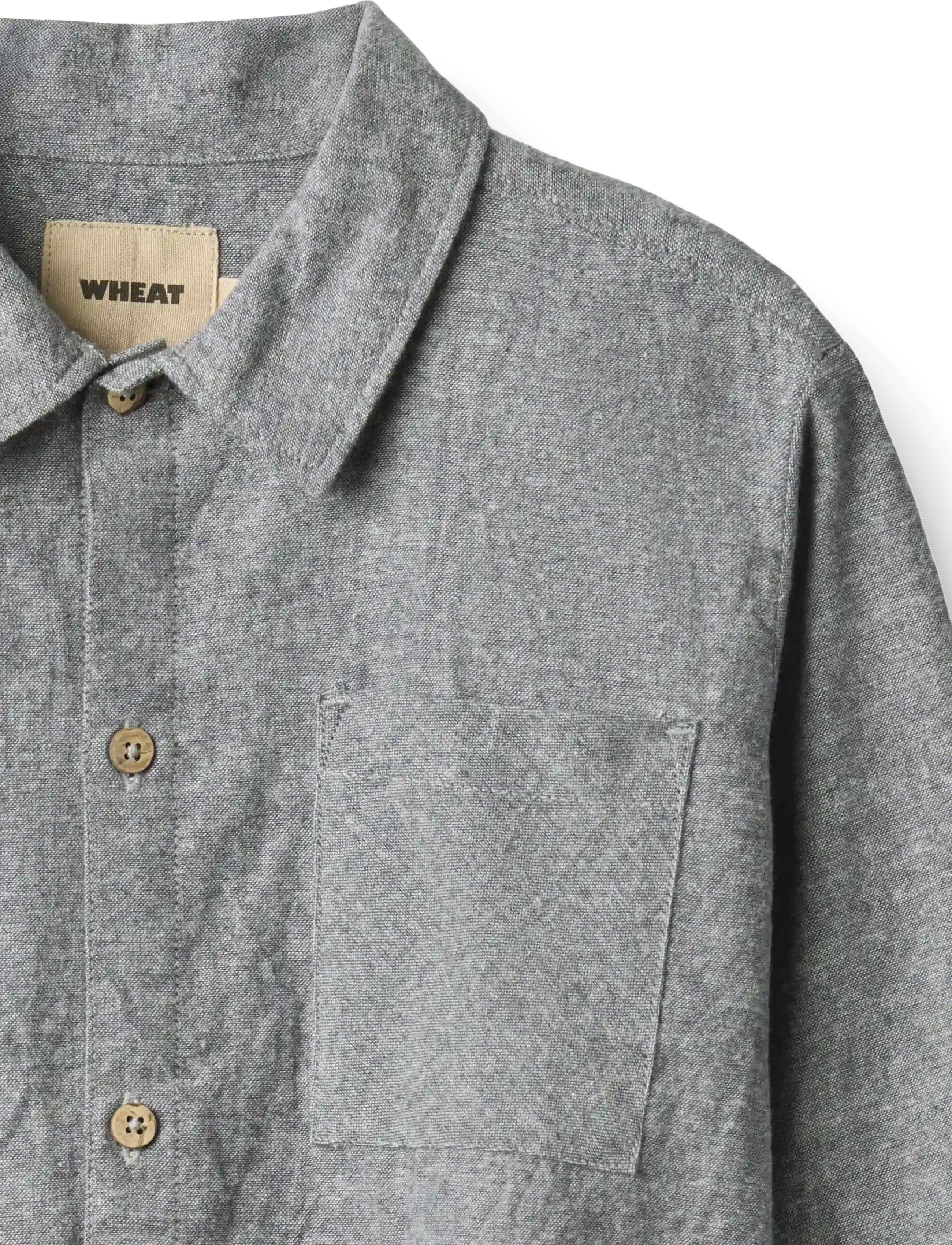 Wheat - Shirt L/S Oscar - langärmlige hemden - dark blue chambray - 2
