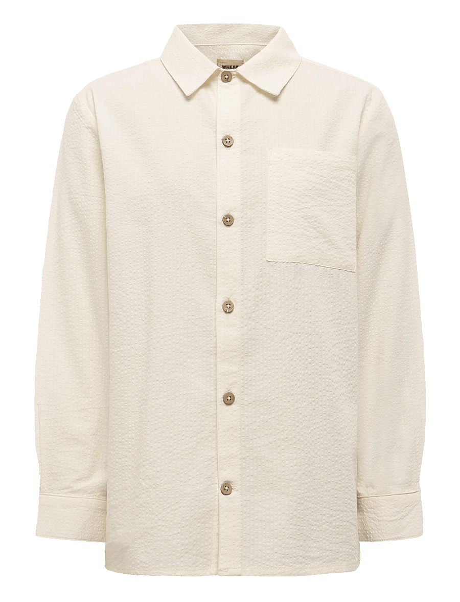 Wheat - Shirt Oscar - langærmede skjorter - ivory - 0