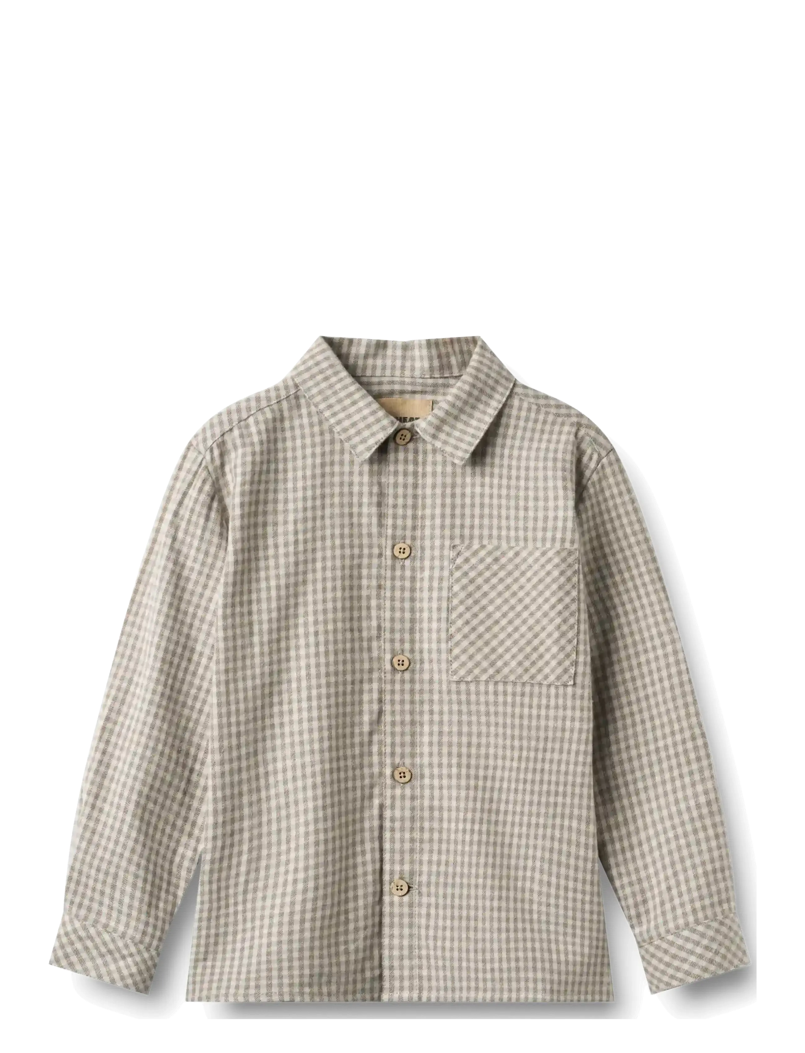 Wheat Shirt L/S Oscar - Langärmlige Hemden - GREYBROWN CHECK / grey