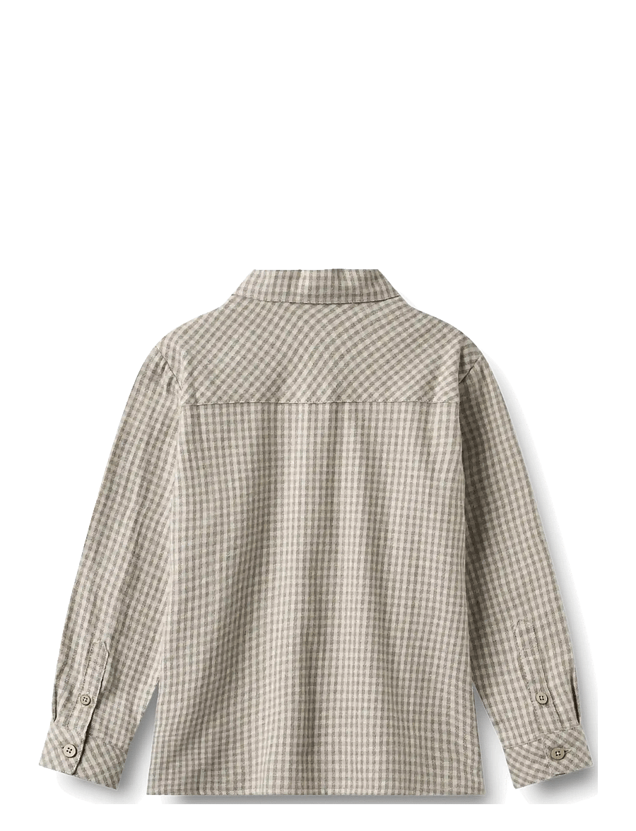Wheat - Shirt L/S Oscar - langärmlige hemden - greybrown check - 1