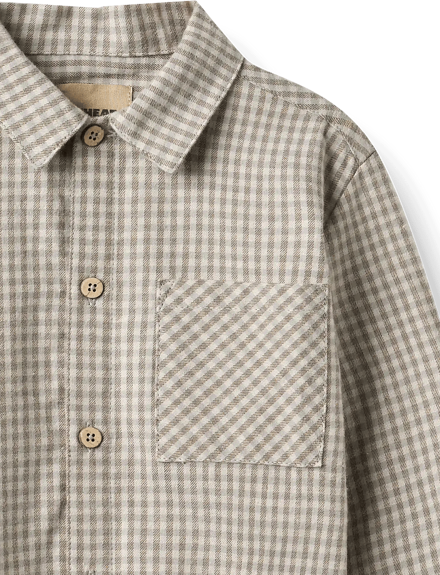 Wheat - Shirt L/S Oscar - langärmlige hemden - greybrown check - 2