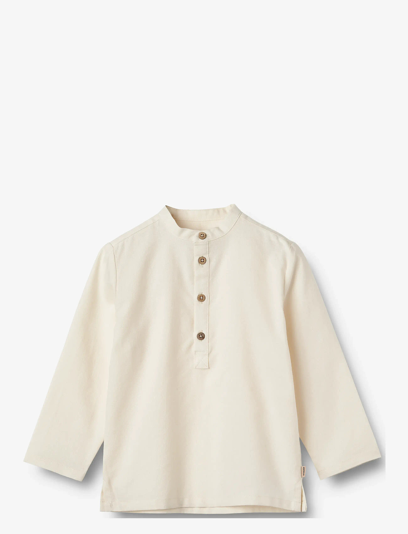 Wheat - Shirt L/S Jonas - langærmede skjorter - eggshell - 0