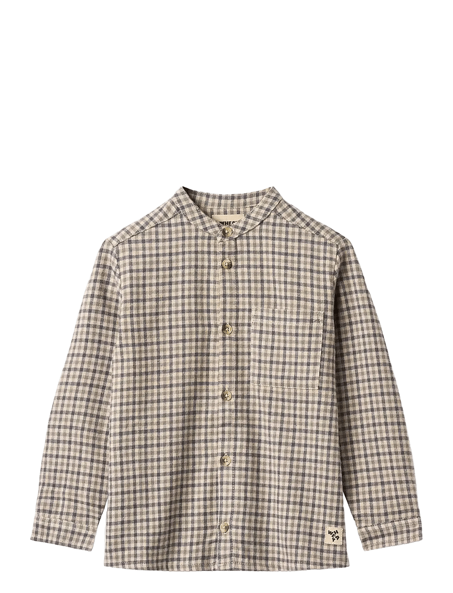 Wheat - Shirt L/S Willum - langærmede skjorter - blue check - 0
